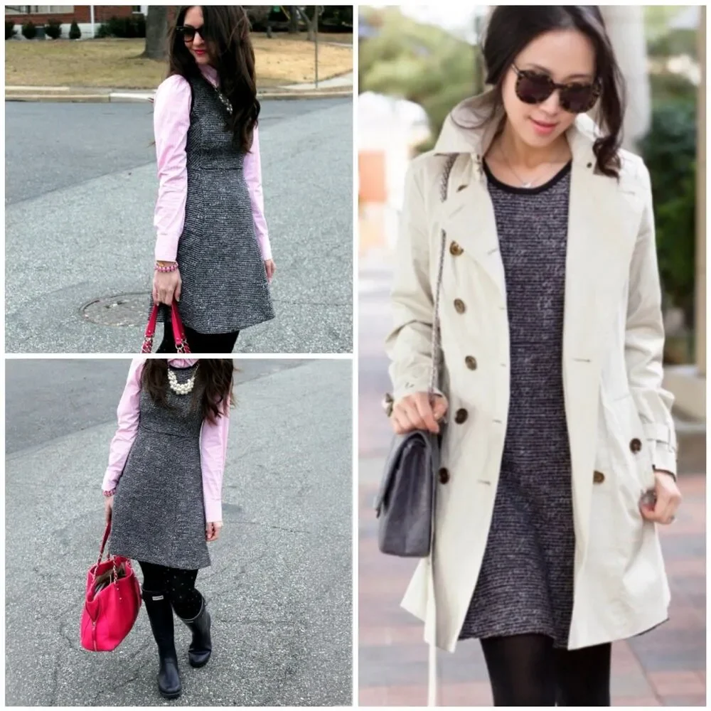 J. Crew Sleeveless Tweed Flare Dress